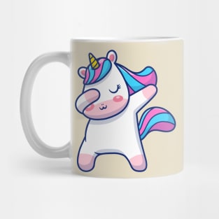 Cute Unicorn dabbing Cartoon Mug